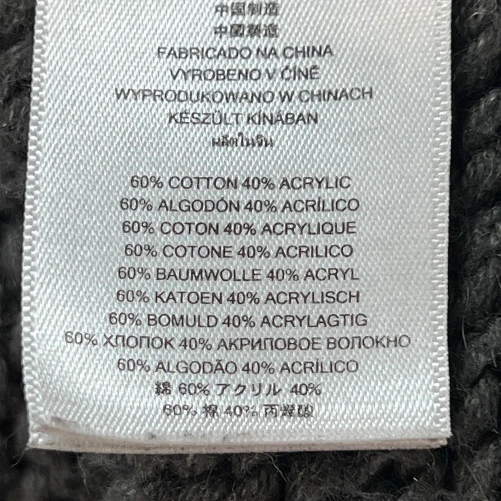 Michael Kors Gray Knit‎ Toggle Closure Poncho Cape Sweater Large